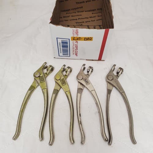 Lot of 4 Assorted USATCO Sheet Metal Fastener Pliers Set LOT-802 - Thumbnail 2
