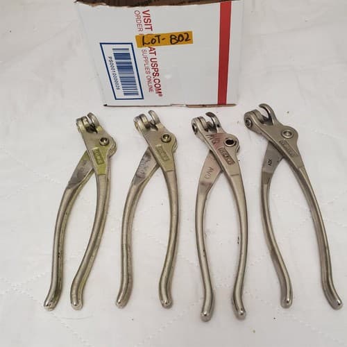 Lot of 4 Assorted USATCO Sheet Metal Fastener Pliers Set LOT-802 - Image 1