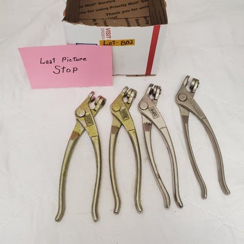 Lot of 4 Assorted USATCO Sheet Metal Fastener Pliers Set LOT-802 - Thumbnail 7