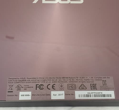 ASUS MB169B+ Portable USB Monitor - 16 inch, Full HD, USB-powered, - Thumbnail 7
