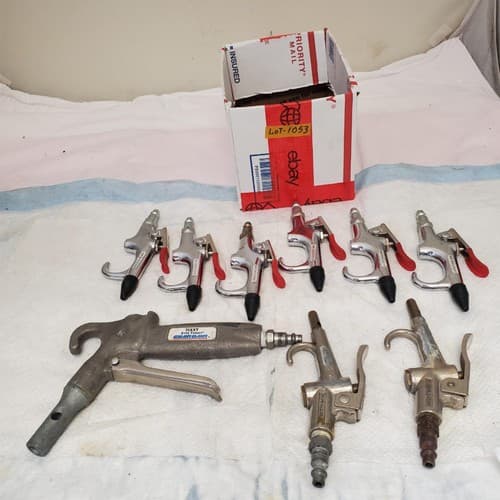 Lot of 9 Cuardair High Pressure Air Blow Gun Nozzle hand tool head tip LOT-1053 - Image 1