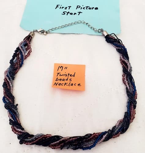 17" Multi-Strand Twisted Beads Necklace - Image 1