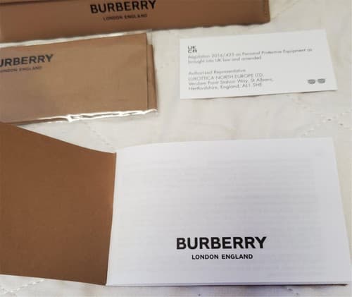 Burberry Brown Leather Sunglasses Case with Microfiber Cloth - Thumbnail 4