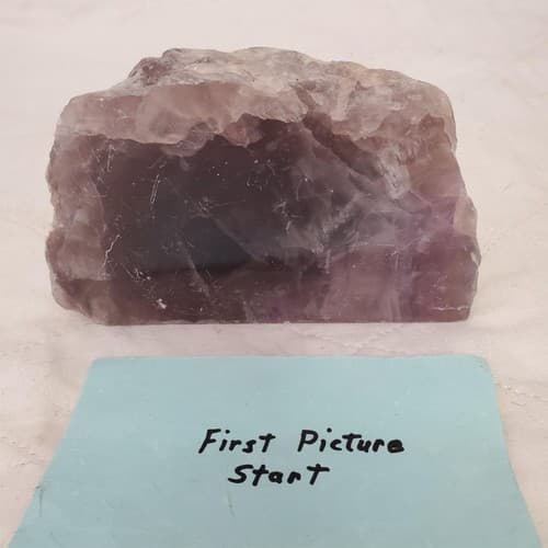 Natural Lepidolite Crystal Sliced Coarse Purple Mica Rock