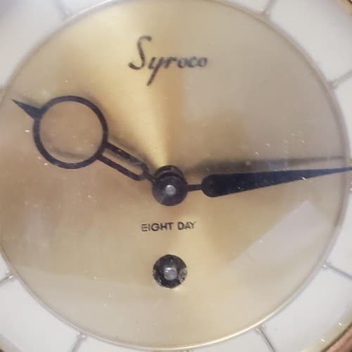 Vintage Syroco 8-Day Wall Clock Ornate Gold Mid-Century Baroque Style USA - Thumbnail 3