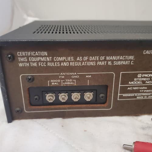 Pioneer TX-410 AM/FM Stereo Tuner - Thumbnail 7