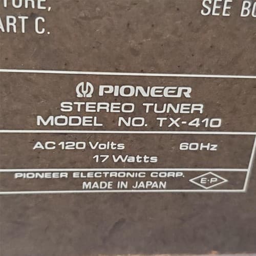 Pioneer TX-410 AM/FM Stereo Tuner - Thumbnail 12