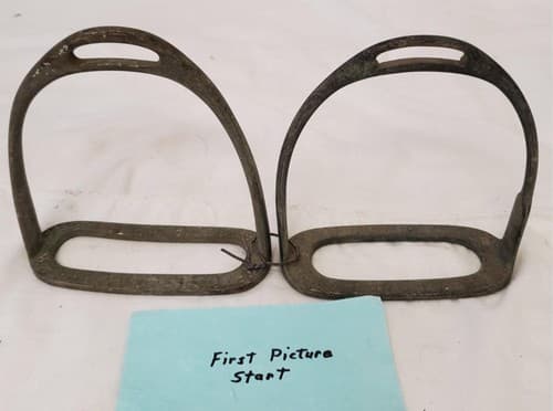 Pair of Vintage Metal Horse Feet Pedal Stirrup