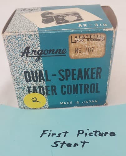Argonne AR-319 Dual Speaker Fader Control