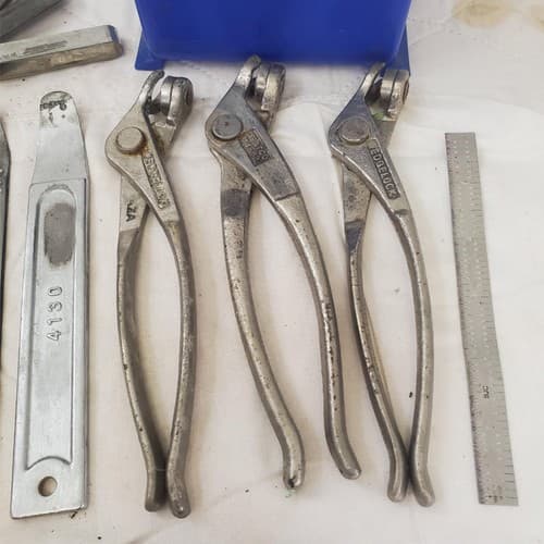 Lot of Wedgelock Pliers Measurment Tools Aviation Tool Sheet - Thumbnail 9