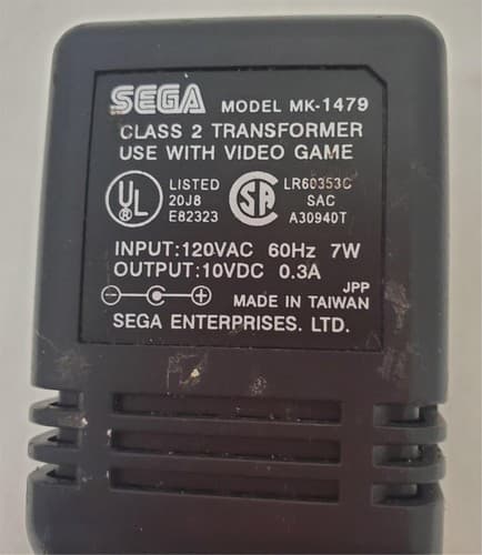 Sega Genesis MK-1479 AC Power Supply Adapter - Thumbnail 3