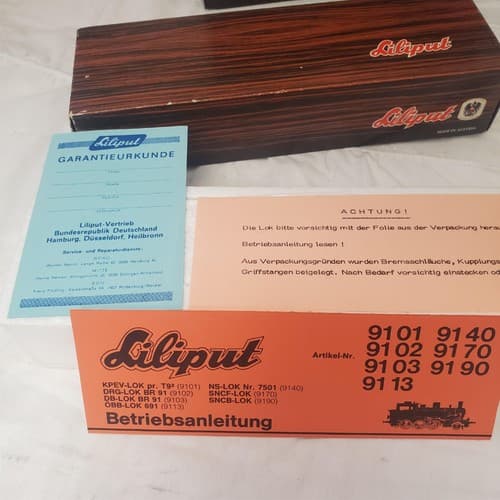 Lot of 5 piece Liliput 9101 HO Gauge Prussian T9.3 Steam Locomotive Green Livery - Thumbnail 9