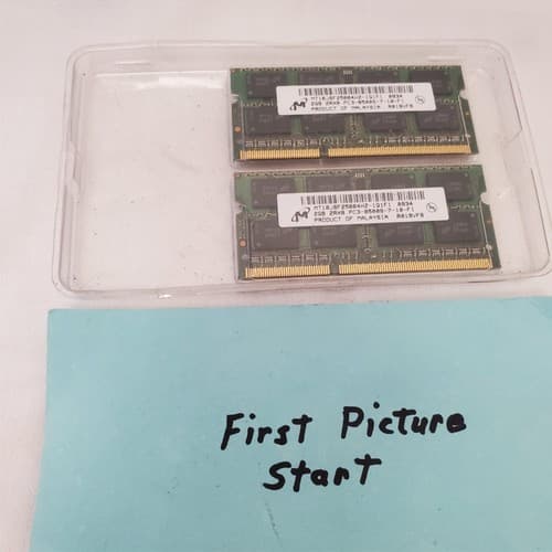 Lot of 2 MT16JSF25664HZ-1G1F1 Micron 2GB PC3-8500S-7-10-F1 Compatible Memory RAM - Image 1