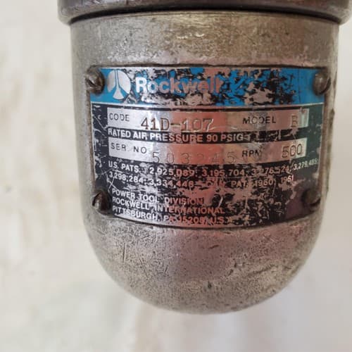 Rockwell 41D107B Pistol Grip Pneumatic Air Drill Air Tool AK31 - Thumbnail 4