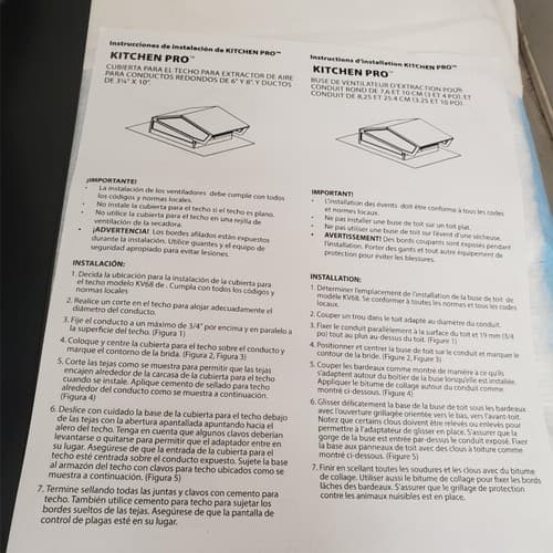 TopShield Kitchen Pro Roof Jack TSKV68 Black Vent Cover Round Ductwor - Thumbnail 3