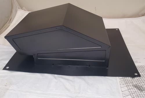 TopShield Kitchen Pro Roof Jack TSKV68 Black Vent Cover Round Ductwor - Thumbnail 6