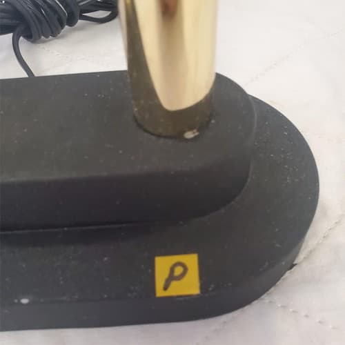 Vintage Portable Brass and Black Halogen Desk Lamp P - Thumbnail 2