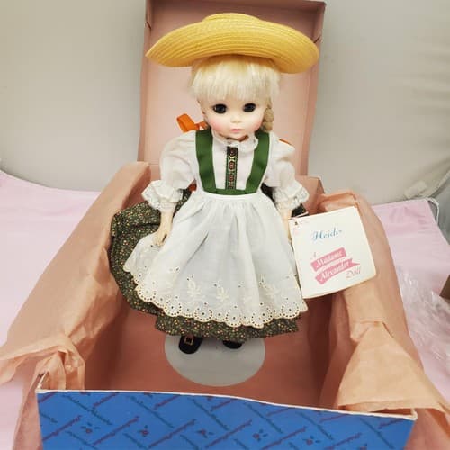 Madame Alexander #1580 Heidi Miniature Doll with Box & Stand - Image 1