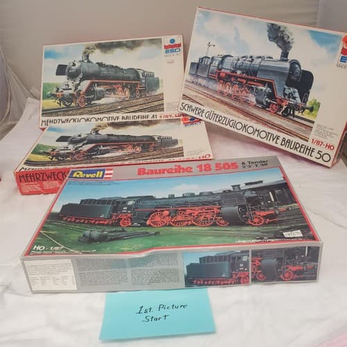 Lot of 4 ESCI & Revel 2162 1/87 Schnellzug-Lokomotive Baureihe Plastic Model kit - Image 1