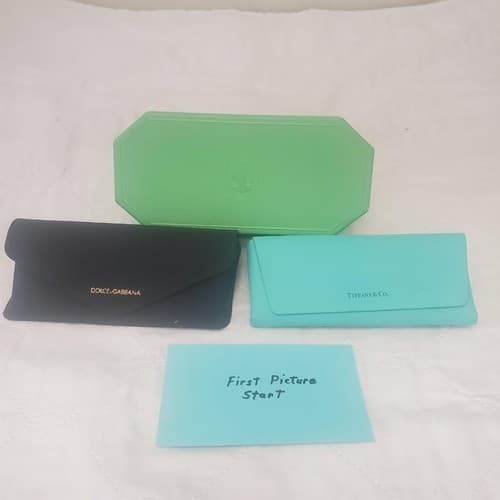 Lot of 3 Dolce Gabbana & Swaroski Eye wear Glass protective Cases - Image 1