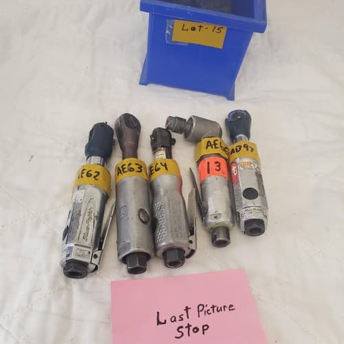 Lot of 5 Assorted Heavy Duty Pneumatic Air Ratchet Wrench Air Tool LOT-15 - Thumbnail 20