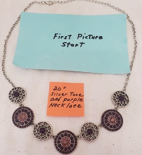 Paparazzi Vogue Garden Purple Beads Silver Tone Necklace - Image 1