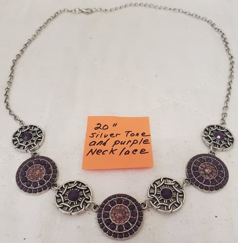 Paparazzi Vogue Garden Purple Beads Silver Tone Necklace - Thumbnail 2