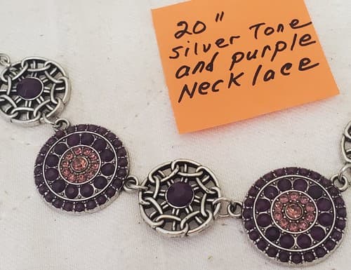 Paparazzi Vogue Garden Purple Beads Silver Tone Necklace - Thumbnail 3