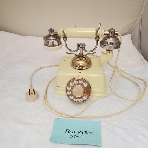 Vintage Rotary Dial Fold A Fone Brass Base Table Telephone Made in Japan - Image 1
