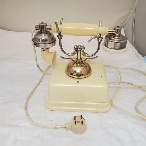 Vintage Rotary Dial Fold A Fone Brass Base Table Telephone Made in Japan - Thumbnail 6