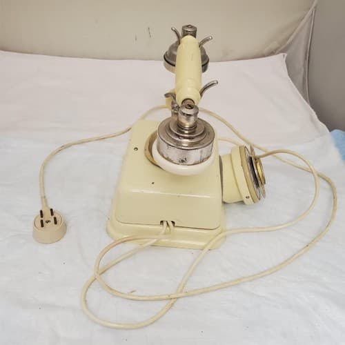 Vintage Rotary Dial Fold A Fone Brass Base Table Telephone Made in Japan - Thumbnail 5