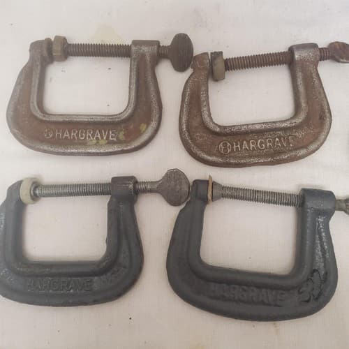 Lot of 6 Wilton Hargrave C-Clamp Wrench Hand Tool Set LOT-128 - Thumbnail 11