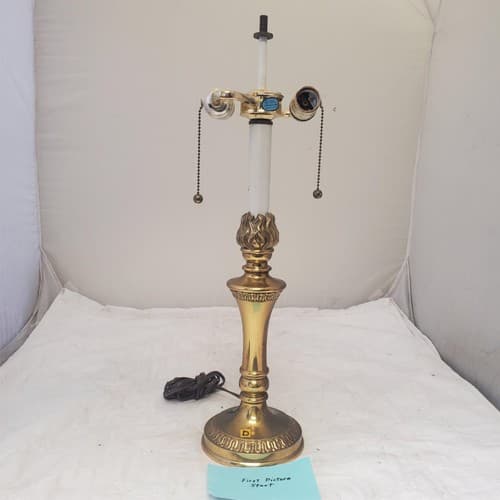 Vintage Brass Double Socket Stiffel Portable Table Lamp D - Image 1