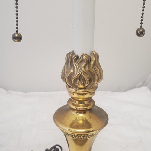 Vintage Brass Double Socket Stiffel Portable Table Lamp D - Thumbnail 3