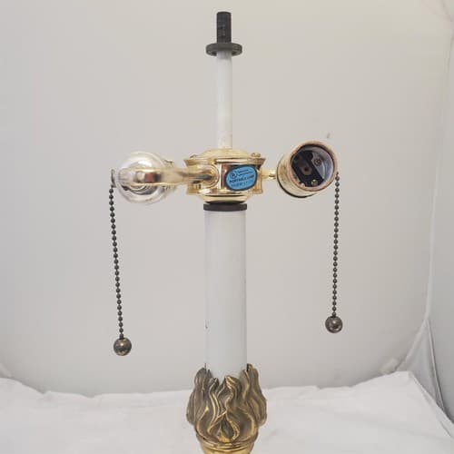 Vintage Brass Double Socket Stiffel Portable Table Lamp D - Thumbnail 4