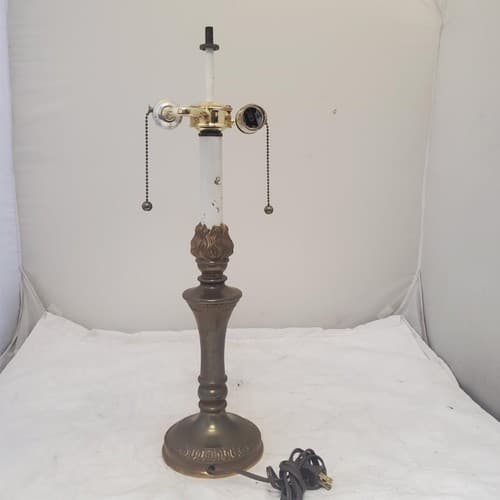 Vintage Brass Double Socket Stiffel Portable Table Lamp D - Thumbnail 7
