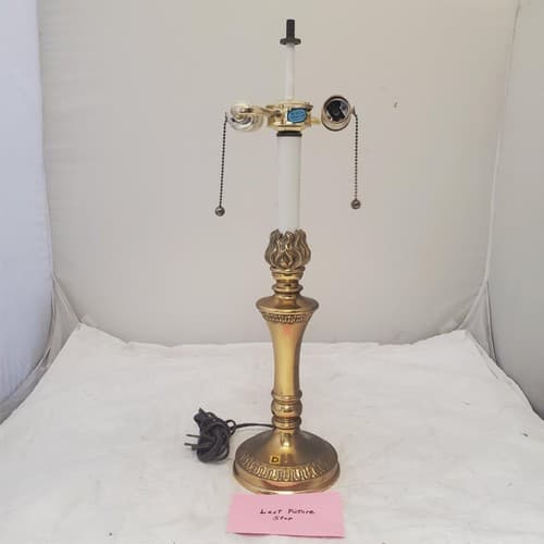 Vintage Brass Double Socket Stiffel Portable Table Lamp D - Thumbnail 8