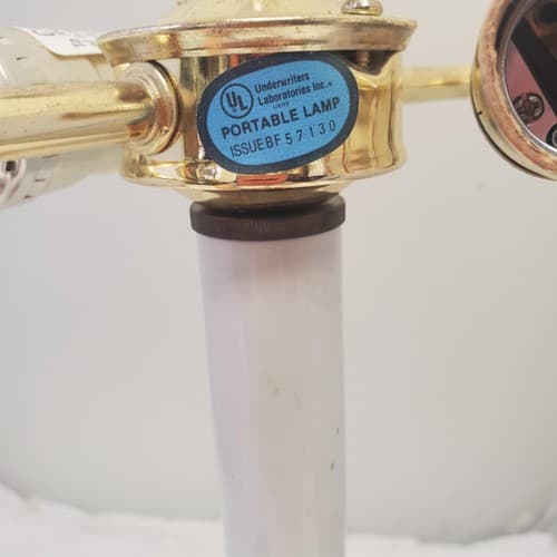Vintage Brass Double Socket Stiffel Portable Table Lamp D - Thumbnail 6
