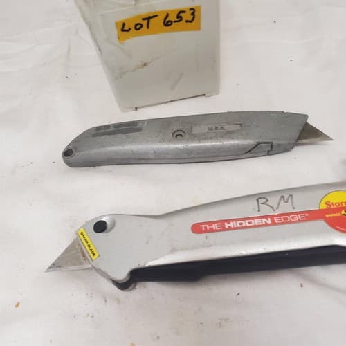 Stanley 99E Knife & Starrett Hidden Edge Utility Knife with Safety Lock LOT-653 - Thumbnail 5