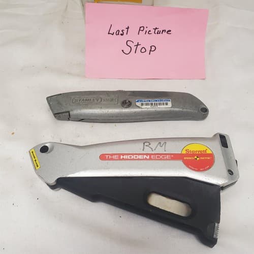 Stanley 99E Knife & Starrett Hidden Edge Utility Knife with Safety Lock LOT-653 - Thumbnail 6