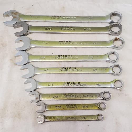 Lot of 9pcs 12 Point SAE Combination Wrench Set - LOT 469 - Image 1