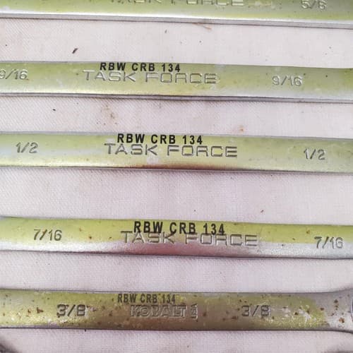 Lot of 9pcs 12 Point SAE Combination Wrench Set - LOT 469 - Thumbnail 6