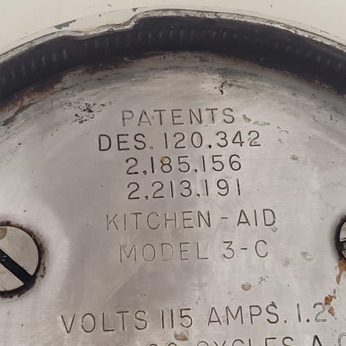 Vintage KitchenAid 3-C Stand Mixer Hobart with Attachments - Thumbnail 8