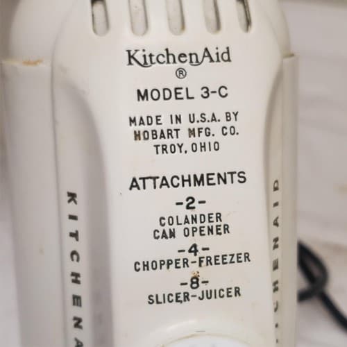 Vintage KitchenAid 3-C Stand Mixer Hobart with Attachments - Thumbnail 10