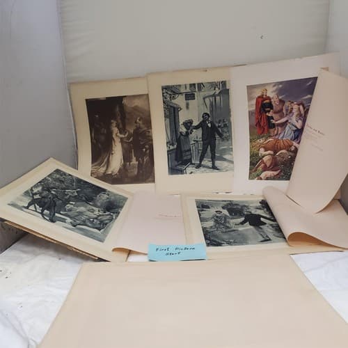Lot of Antique Vintage Photogravure Steeple Davis Misc Artist Prints - Image 1