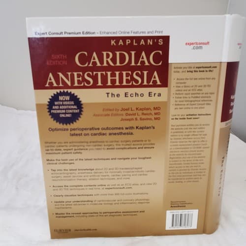 Kaplan's Cardiac Anesthesia The Echo Era Sixth Edition by Joel A. Kaplan - Thumbnail 3