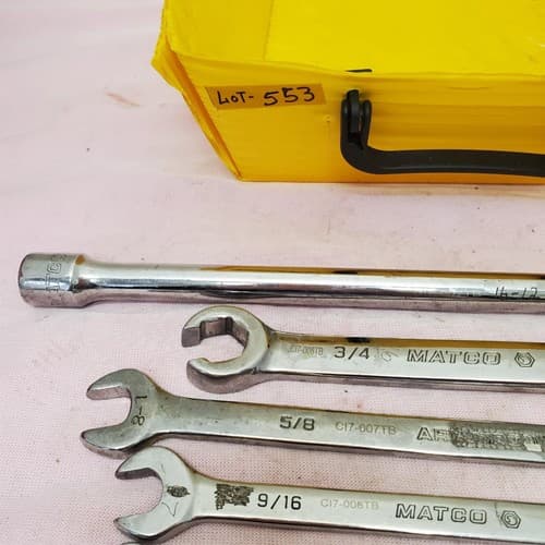 Lot of 7 Assorted Armstrong & Matco Combination Wrench Set LOT-553 - Thumbnail 4