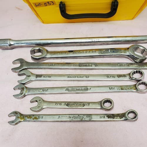 Lot of 7 Assorted Armstrong & Matco Combination Wrench Set LOT-553 - Thumbnail 6