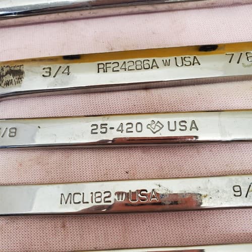 Lot of 7 Assorted Armstrong & Matco Combination Wrench Set LOT-553 - Thumbnail 12