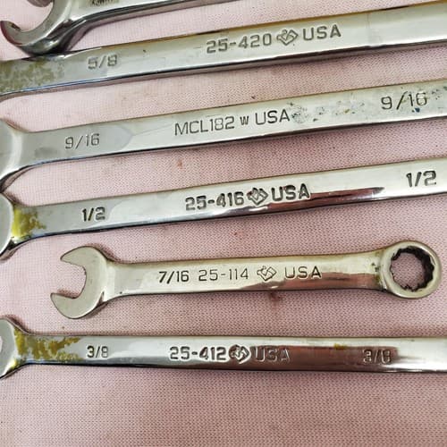 Lot of 7 Assorted Armstrong & Matco Combination Wrench Set LOT-553 - Thumbnail 13